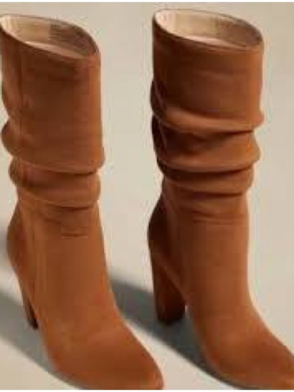 Banana Republic NEW Slouchy Mid-Calf High Heel Boot in Cognac - Size 8 - Picture 2 of 7